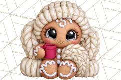 Gingerbread Christmas Clipart PNG, Cute Cocoa Characters Product Image 3