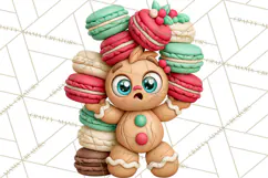 Gingerbread Christmas Clipart PNG, Cute Cocoa Characters Product Image 6