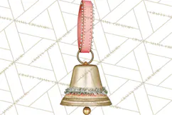 Vintage Pinkmas Props Clipart PNG Retro Ornament Graphic Product Image 6