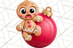 Gingerbread Christmas Clipart PNG, Cute Cocoa Characters Product Image 7