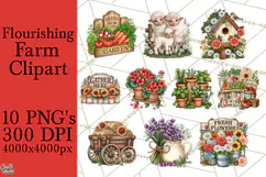 Flourishing Farm Rustic Farmhouse PNG Clipart Product Image 1