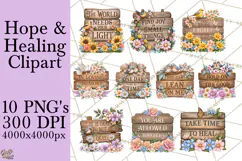 Floral Hope and Healing Inspirational Sympathy Quotes Product Image 1