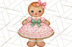 Vintage Pinkmas Clipart PNG Retro Pink Santa Characters Product Image 10