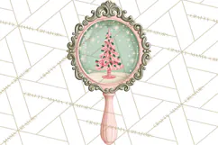 Vintage Pinkmas Props Clipart PNG Retro Ornament Graphic Product Image 11