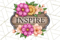 Beautiful Blooms Inspirational Floral PNG Clipart Product Image 10