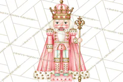 Vintage Pinkmas Clipart PNG Retro Pink Santa Characters Product Image 2