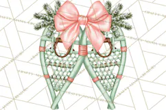 Vintage Pinkmas Props Clipart PNG Retro Ornament Graphic Product Image 9