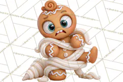 Gingerbread Christmas Clipart PNG, Cute Cocoa Characters Product Image 9