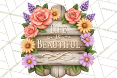 Beautiful Blooms Inspirational Floral PNG Clipart Product Image 4