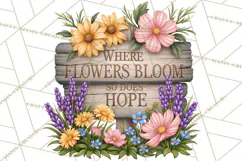 Beautiful Blooms Inspirational Floral PNG Clipart Product Image 9