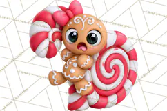 Gingerbread Christmas Clipart PNG, Cute Cocoa Characters Product Image 5