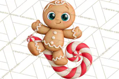 Gingerbread Christmas Clipart PNG, Cute Cocoa Characters Product Image 6