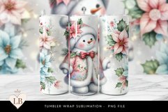Pink and Blue Snowman Tumbler Wrap Product Image 1