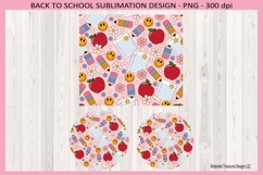 Back To School Retro 20oz Straight Tumbler Wrap, Coaster Png Product Image 2
