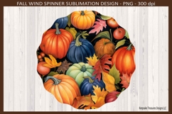 Fall Pumpkin Patch Wind spinner Sublimation Png Template Product Image 2