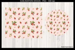 Sweet Summer Time Strawberry 20oz Tumbler Wrap Png Printable Product Image 3
