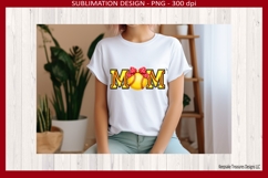 Mom Softball, Faux Embroidery Letters, Sublimation Png Product Image 2