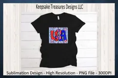 USA Patriotic Brush Stroke, Sublimation T-Shirt Png Design Product Image 2