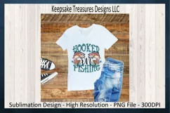 Hooked on Fishing Sublimation PNG, Fishing Tee Product Image 3