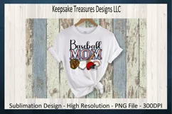 Baseball Mom PNG - Spring Sports Sublimation PNG Design Product Image 2