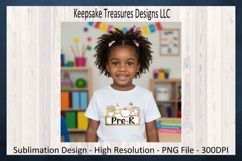 Pre-K Back To School Sublimation T-Shirt Design Png Product Image 2
