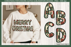 Christmas Wreath Faux Embroidery Alpha Sublimation Png Product Image 1