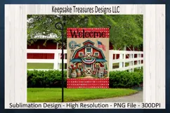 4th Of July Welcome Garden Flag|Patriotic Farmhouse Theme Product Image 1