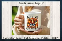 Just A Girl Who Loves Fall Sublimation PNG Printable Product Image 4