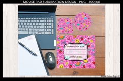 Teacher Composition Book Mouse Pad and Coasters, Sublimation Product Image 2