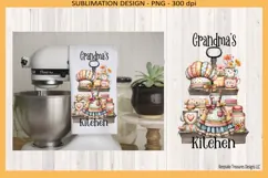 Grandma’s Kitchen Sublimation PNG, Vintage Tiered Tray Decor Product Image 2