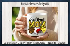 Softball Mom PNG - Spring Sports Sublimation PNG Design Product Image 3