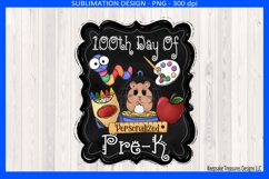 100th Day Of Pre-K Sublimation Png, Celebrating 100 Days Product Image 3