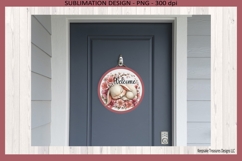 Welcome Sleeping Bunny Door Sign Printable Sublimation Png Product Image 3