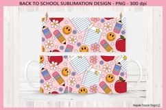Back To School Classroom Notes Retro Mug Wrap &amp; Coasters Product Image 1