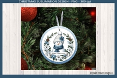 Winter Snowmen Christmas Ornaments Sublimation Png Product Image 2