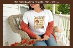 Fall, Pumpkin Kisses &amp; Harvest Wishes, Sublimation Png Product Image 4