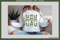 St Patrick’s Day Cute Kitty, Sublimation T-Shirt Png Design Product Image 2