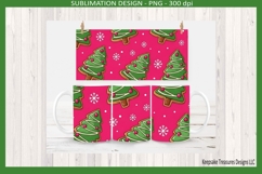 Christmas Tree Cookie 11&amp;15oz Mug Wraps, Coasters Template Product Image 2