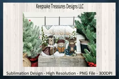 Winter Friends 20oz Tumbler Wrap and Car Coaster PNG Product Image 2