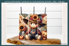 Fall Scarecrow 20oz Straight Tumbler Wrap #2, Car Coaster Product Image 3