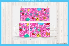 Retro Sticker Icons 11oz Mug Wrap Square and Round Coasters Product Image 2