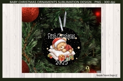 First Christmas, Sleeping Baby Bear, Sublimation Png, 2025 Product Image 2