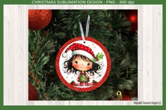Quirky Christmas Girl Ornaments, Sublimation Png Template Product Image 2
