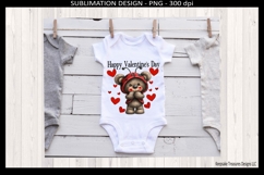 Happy Valentine's Day Teddy Bear Printable Sublimation Png Product Image 3