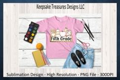 Back To School Fifth Grade Sublimation T-Shirt Png Design Product Image 2