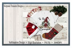 'Tis The Season, Gnome Illustration, Sublimation PNG Product Image 1
