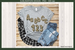 Camo Doodle Alphabet And Numbers, Sublimation Png Product Image 2