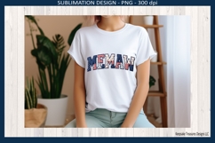Memaw Patriotic Patchwork Family Name, Sublimation Png Product Image 3