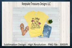 Oh Sing To The Lord Psalm 98:1 Sublimation PNG Printable Product Image 2