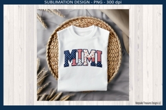 Mimi Patriotic Patchwork Names, Sublimation Png Design Product Image 1